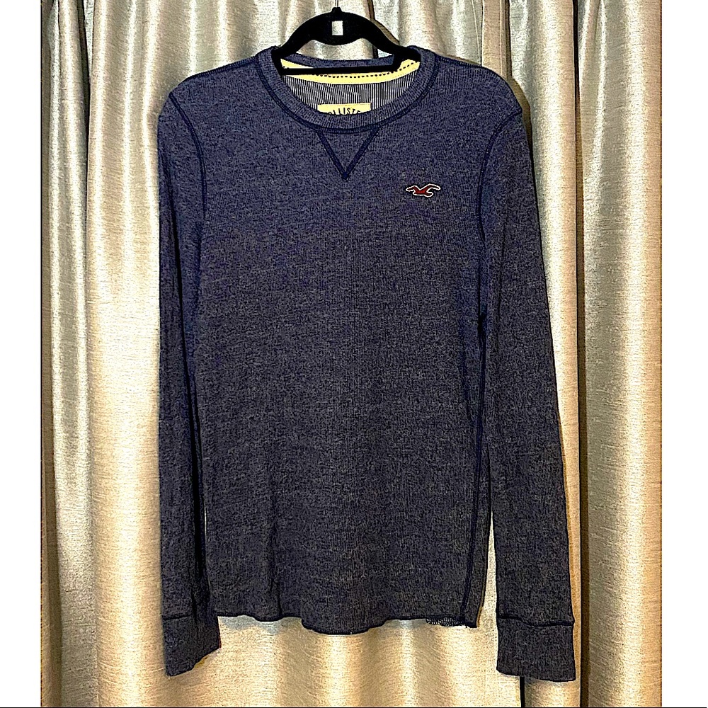 Hollister Navy Crewneck Long Sleeve Soft Sweater